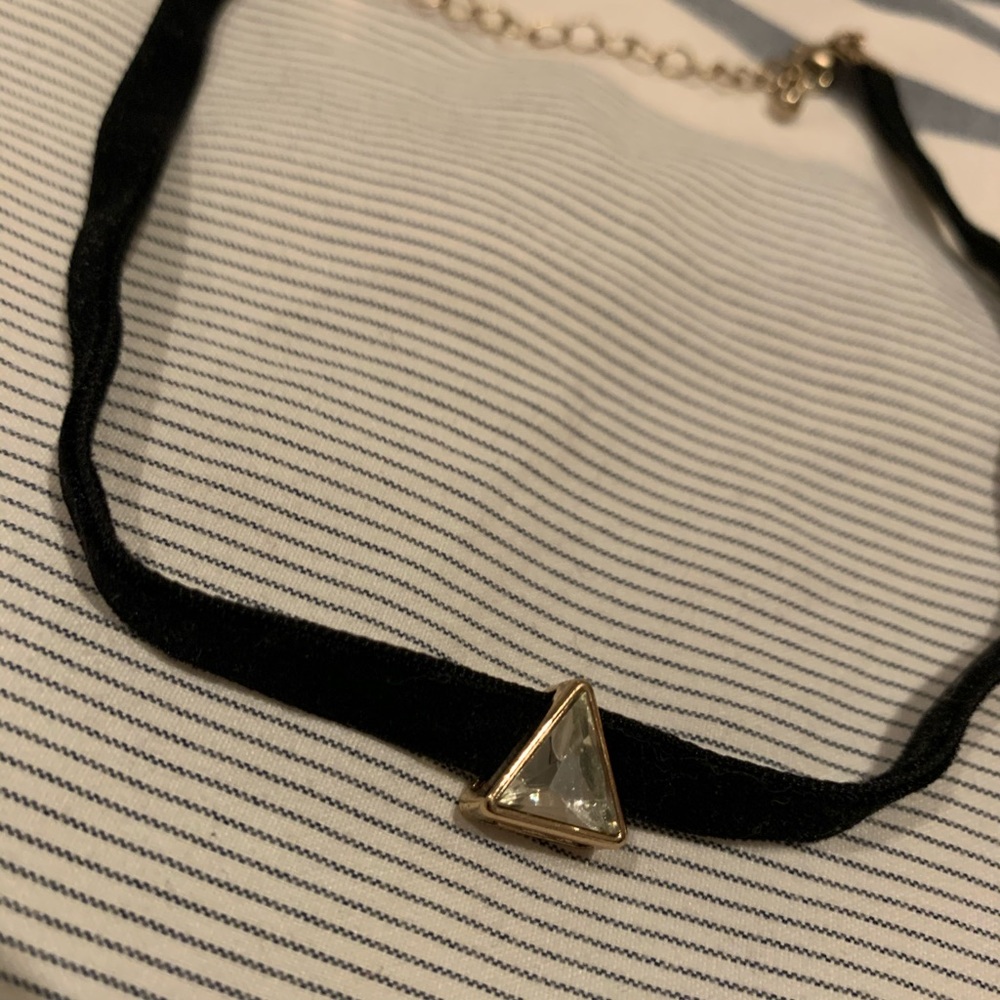 Black Felt Choker with Pendant